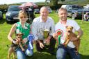 The championship in the terrier section went to Jason Davies of Pantydwr with Tonic. The reserve championship went to Louise McGlurg of Pantydwyr with Bell. They were presented with the awards by the judge Paul Travis. Picture: Ernie Husson