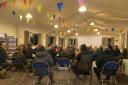At least 40 residents and landowners gathered to share and listen to views about the wind farm proposal at Staylittle Village Hall on Tuesday, February 20.