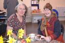 Diana Allen and Ruth Weston enjoying home-made cake at the LoT launch