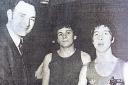 Newtown boxer Wayne Trigg pictured after a fight in 1982.