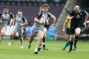 LIVELY: Joe Westwood caught the eye for the Dragons at the Ospreys
