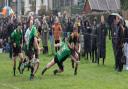 Action from Builth Wells' victory over Brynamman. Picture by Darren Laurie.