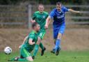 11/8/2018 - Marc Griffiths shoots during the Huws Gray Alliance fixture between Llanrhaeadr and Rhyl at Treflan, Llansantffraid,..Pic: Mike Sheridan/County Times.MS207-2018.