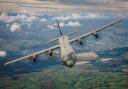 Photos taken from alongside a pair of C130 Hercules, flown by 47 Squadron, show the aircraft conducting a low-level formation training sortie.