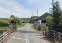 Abermule Old Station Level Crossing -from Google Streetview.