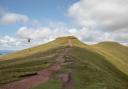 A helicopter transports over 180 tonnes of stone to repair footpath at Pen y Fan and Corn Du
