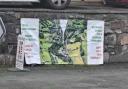 A roadside banner concerning the proposal to transform Ysgol Bro Caereinion into a Welsh medium