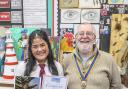 Rotary Young Photographer Competition winner Fiona Montana pictured with Builth Rotary Club president Ciaran O’Connell.