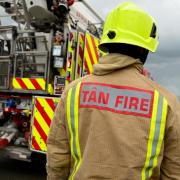 Fire crews  along with police and ambulance were called to the scene on Sunday morning.