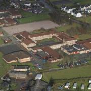 Llanidloes High School aerial view