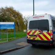 A patient transport ambulance outside the Royal Shrewsbury Hospital, Shropshire. PA Photo. Picture date: Thursday December 10, 2020. Baby deaths at SaTH became the subject of an investigation in 2017 at the request of then health secretary Jeremy Hunt.