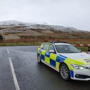 Undated handout photo issued by Dyfed-Powys Police of police presence in the Brecon Beacons, after people were reminded to adhere to Welsh Government lockdown restrictions.