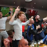 Wales fans in Welshpool's Angel Inn during the England match in 2016.Picture by Phil Blagg