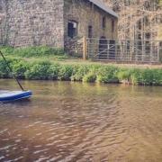 Up the creek with a paddle: Richard Doyle completed the 35-mile stretch of the canal in 16 hours