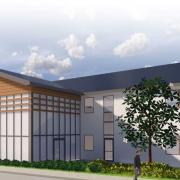 An artists impression of the new medical centre in Llanfair Caereinion
