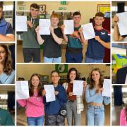 Llanidloes High School students collect their A-level results on Thursday, August 18, 2022. Picture by Anwen Parry/County Times