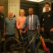 Economy Minister for Wales Vaughan Gething visited Atheron Bikes' manufacturing plant in Machynlleth