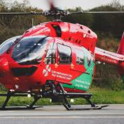 A Wales Air Ambulance helicopter.