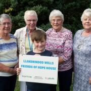 Pictured, from left, are members of the Llandrindod friends group Pat Harrison, Cath Carroll, Ilma Marpole and Julia Evans, with young helper Gus Nataro.