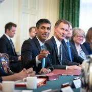 Prime Minister Rishi Sunak (centre), alongside the Chancellor of the Exchequer, Jeremy Hunt (centre right), holds his first Cabinet meeting in Downing street. Picture date: Wednesday October 26, 2022.