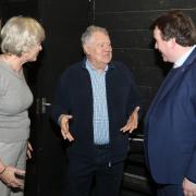 Craig Williams meets Welsh legend Max Boyce at the Hafren Theatre in January. Picture by Phil Blagg.