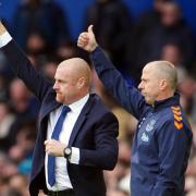 Everton manager Sean Dyche and assistant Ian Woan.