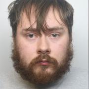 Charles Pears, 27, of Old Kerry Road, Newtown was jailed for six years for stabbing his stepfather three times in the stomach and slicing a woman's ear lobe. Picture by Dyfed-Powys Police.