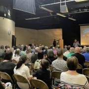 Over 150 people turned up to the public meeting in Machynlleth.
