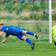 Action from Waterloo Rovers' victory over Barmouth United in the MMP Central Wales League North.