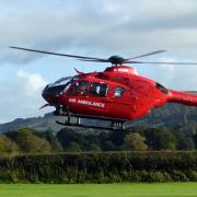 A Wales Air Ambulance was one of two helicopters sent to the scene.