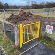 Work carried out at the new Tremont Park Play and Nature Park in Llandrindod Wells.
