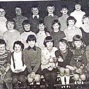 Llanfair Caereinion Primary School pupils in 1977.
