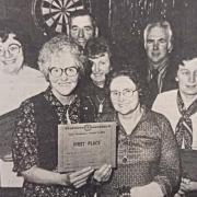 Meifod WI members won the Montgomeryshire Federation darts competition in 1980.