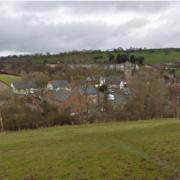 The plot for the proposed new houses in Broncafnent Lane, Llanfair Caereinion.