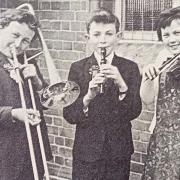 Llanwnog Primary School musicians in 1968.