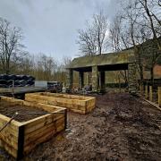The tree nursery under construction at Lake Vyrnwy.