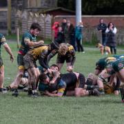 Action from Builth Wells' win over Bridgend Athletic. Picture by Darren Laurie.