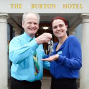 John Richardson has handed the keys of the Burton Hotel to Jana Hyde