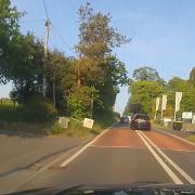 Dashcam footage of a dangerous piece of overtaking on a Powys road.