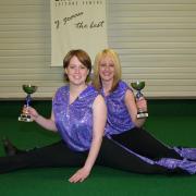 Elin Jones (left) and Bethan Smith from Machynlleth and Llangadfan, winners of the Dance Trance 2002 Disco Dancing Pairs Competition for 17yrs+ Competition was held in Newtown and open to dancers from Wales, England and Scotland