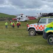 The woman was airlifted to hospital after work by rescue teams