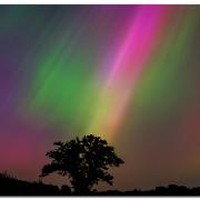 The Northern lights captured in Shropshire.