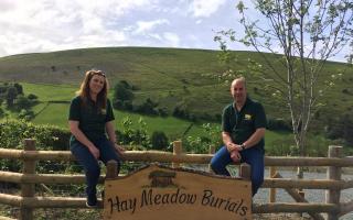 Sarah and Richard Vale of Hay Meadow Burial Ground.