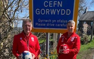 Neighbours Mandy Gornicki and Dave Barlow will be representing Wales at the International Walking Football Federation European Championships next month