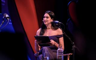 Superstar Dua Lipa recorded a live version of her podcast at this year's Hay Literary Festival