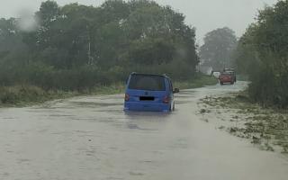 LIVE: Powys roads starting to flood as Storm Babet sweeps country