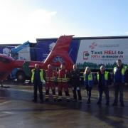 Station Couriers in Newtown has removed the branding of the Wales Air Ambulance.