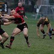 Action from Builth Wells' win over Morriston. Picture by Darren Laurie.
