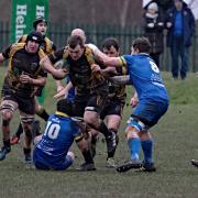 Action from Builth Wells' win over Porth Quins.
