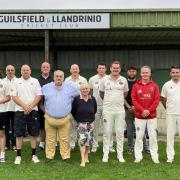 Guilsfield Cricket Club pictured with sponsors last season.